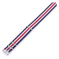 Bracelet de montre en nylon rayé de haute qualité, une seule pièce, multicolores, OEM/ODM, 14 mm, 16 mm, 18 mm, 20 mm, 22 mm