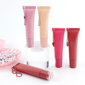 หลอดลิปกลอสแบบเติมได้ขนาด 15 มล. สีชมพูน้ำตาล พร้อมฝาเกลียวพลาสติก บรรจุภัณฑ์หลอดบีบสำหรับลิปออยล์แบบกำหนดเองได้ - Product Image 3