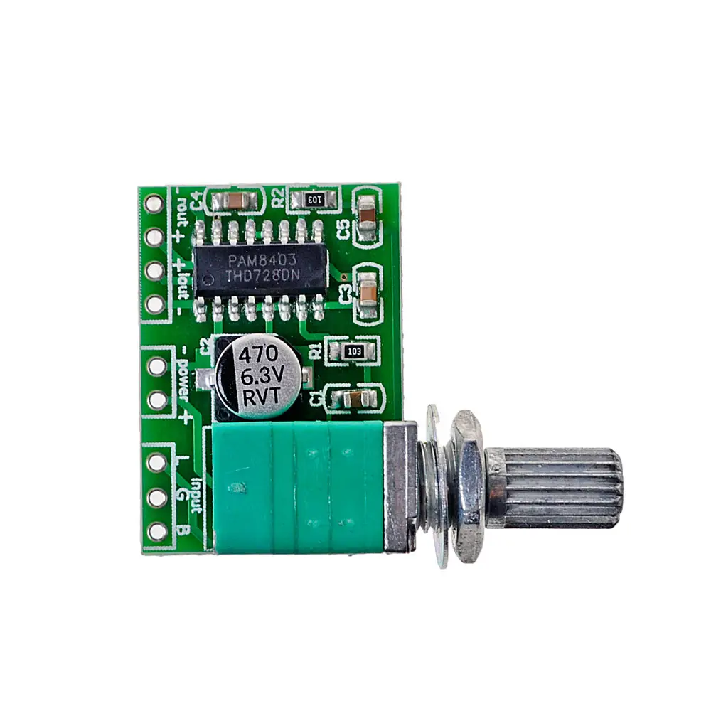 PAM8403 Mini 5V Digital Amplifier Board with Switch Potentiometer Can be USB Powered