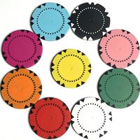 Vente en gros usine Jetons de poker en argile vierge de 14g, design engrenage, 10 couleurs, avec autocollants personnalisés, en argile bicolore, sans valeur nominale