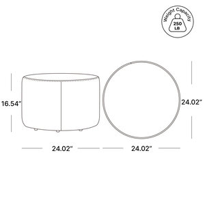 Luxe contemporain minimaliste tissu pouf stockage salon et chambre à coucher Design moderne meubles accent - Product Image 6