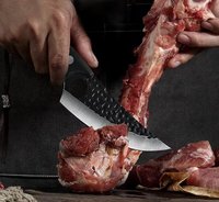Couteau à désosser professionnel en acier inoxydable serbe Couteaux de chef de boucher pour couteau d'abattage de coupe d'os