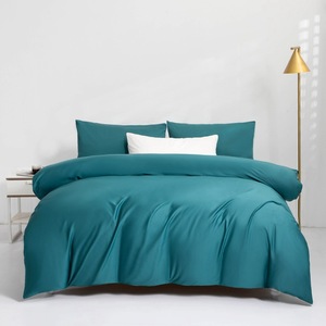 Draps de lit biologique personnalisés <span class=keywords><strong>140x200</strong></span>, 100% coton bambou Designers <span class=keywords><strong>couette</strong></span> King Size draps de lit de couleur unie ensemble de literie/ - Product Image 3