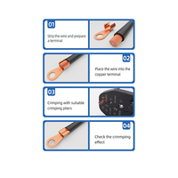 Cosse de câble à sertir pour borne en cuivre OT connecteur de fil connexion d'alimentation électrique extrémité de câble à bouche ouverte