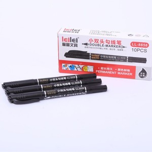 Leilei Double-Head <b>Permanent</b> <b>Marker</b> Pen LL-8858 For Cd Dvd Writing Art Use - Product Image 1