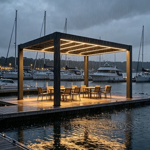 Gazebo Motorizado RKOVE para Exteriores, con Techo Ajustable, para Uso en Todas las Estaciones del Año, Sistema de Iluminación Mecánico Pre-Probado en Fábrica - Product Image 3