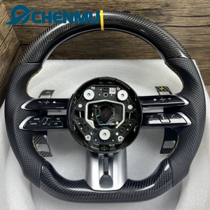 Volant sport <span class=keywords><strong>AMG</strong></span> en cuir et fibre de carbone pour <span class=keywords><strong>Mercedes</strong></span> Benz <span class=keywords><strong>C</strong></span> E S G GLE GLS GLC CLS W213 W222 W205 C63, nouvelle édition améliorée - Product Image 1