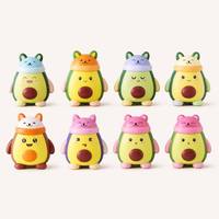Groothandel Cartoon Avocado Dieren Squishy Slow Rebound PU Schuim Fruit Stress Verlichtend Fidget Toy voor Kinderen Volwassenen Novelty Gift OEM