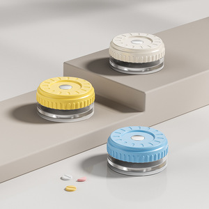 Portable Pill Dispenser 0.14L Mixed Colors 3-Pack Stackable With Lid Medication Storage Case - Product Image 4