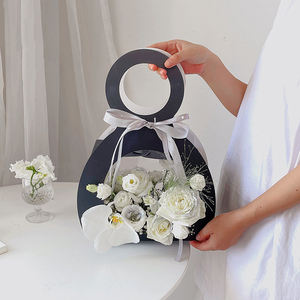 Cajas de papel vacías personalizadas para el Día de San Valentín, decoración de boda, flores, mango redondo, embalaje de regalo, gran oferta - Product Image 4