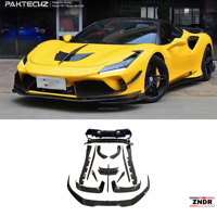 Nouveau kit carrosserie en fibre de carbone noire pour F8, renfort de pare-chocs, spoiler avant/arrière auto-adhésif 100%