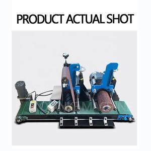 Lijadora de Banda Pequeña, Pulidora de Chapa Metálica Pequeña, Amoladora de Acero Plano Pequeña, Máquina Pulidora de Banda Ancha de Cabezal Único para Desbarbado - Product Image 5