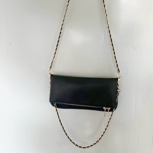 Borsa Quadrata Classica Francese in PU con Catena Decorata con Diamanti, Doppia <span class=keywords><strong>Tracolla</strong></span>, Chiusura a Cerniera - Product Image 2