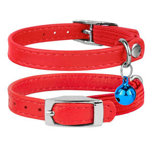 Personalizado de lujo ajustable Pu Faux <span class=keywords><strong>Leather</strong></span> <span class=keywords><strong>Cat</strong></span> <span class=keywords><strong>Collar</strong></span> de cuero - Product Image 4