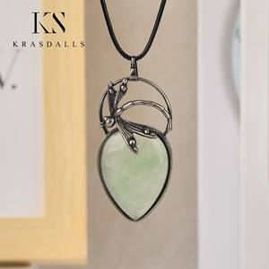 เครื่องประดับจี้แมลงปอรูปลูกแพร์<span class=keywords><strong>พลอย</strong></span>สีเขียวเทอร์ควอยซ์จาก Lapis Lazuli <span class=keywords><strong>พลอย</strong></span>สีเขียววีนัสทำด้วยมือ - Product Image 5