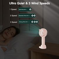 Mini oreille de chat personnel USB Rechargeable Portable ventilateur électrique intelligent avec support de téléphone lumière rvb pour voyage au bureau à domicile