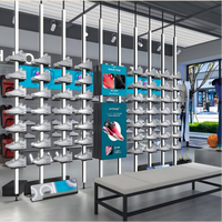 Nouveau design de mobilier de présentation personnalisé pour magasin de chaussures de sport, pour la conception d'intérieur de chaînes de vente au détail, armoire cosmétique, présentoir de pharmacie