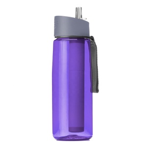 Botella de plástico con filtro de agua para exteriores, Pajita de supervivencia sin BPA, gran oferta de <span class=keywords><strong>Amazon</strong></span> - Product Image 2