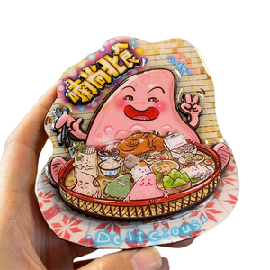Custom Printed Wedding Tourism Souvenir 3D Foil Epoxy MDF Wooden Refrigerator Magnet - Product Image 4