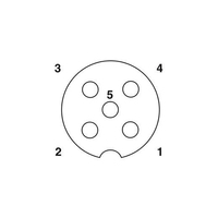Conector de Cable Divisor en Y M12 de 8 Pines Macho/Hembra, Carcasa de Acero Inoxidable, Contactos de Aleación de Latón y Cobre, Impermeable IP67