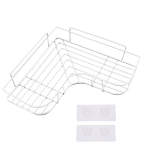 1Pc Iron Bathroom <b>Shelf</b> Shower Caddy <b>Wall</b> <b>Mount</b> Shampoo Storage <b>Shelves</b> with Suction Cup Kitchen Organizer Bathroom Accessories - Product Image 5