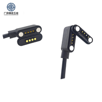 Conector hembra macho hecho a medida profesional de fábrica Conector de cable USB magnético Pogo Pin de 4 pines