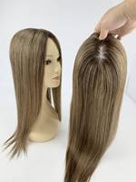 Prix de gros Mono Toupee 14 pouces pour femme, livraison rapide, topper durable en cheveux humains birmans, cheveux vierges de haute qualité, transparent