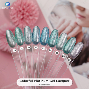 Esmalte de Gel Brillante Platino de Marca Privada Hipsterr, Esmalte de Gel Colorido con Destellos Platino para Salón de Uñas Profesional - Product Image 5