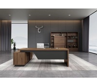 Nouveau bureau de direction moderne en forme de L avec plateau relevable, mobilier de bureau haut de gamme pour PDG