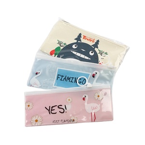 New Arrive Pencil Bag Pen Case Students Stationery Pouch Ziplock Bag Customized Plastic PVC Zipper Pencil Bag Schools & Offices