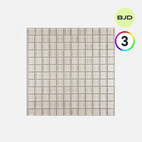 Mosaïque de verre cristal BJD Manhattan, design de surface mixte en perles, style européen, carré 300x300mm, pour mur de fond d'espace commercial