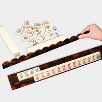 Support magnétique pour tuiles de mahjong en acrylique de qualité supérieure, 4 pièces, design à poussoir magnétique, multicolores, portable, antidérapant