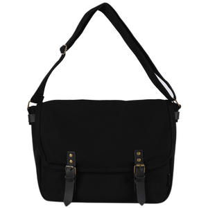 翻转男女通用学生帆布书包复古工作服邮递员包大学风格斜挎包 - Product Image 1