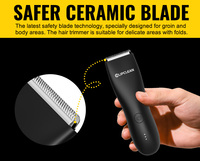 Tondeuse électrique pour les poils du corps et de la zone inguinale CLIPCLEAN avec lames en céramique, rechargeable par USB, lavable, autonomie de 60 minutes, 5W, certifiée CE, pour hommes