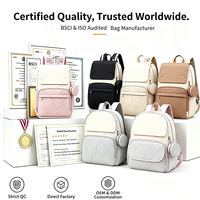 Sac à dos de voyage pour bébé personnalisé, antivol, imperméable, en polyester, compatible poussette, sac fourre-tout pour femme