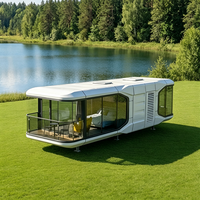 Maison Modulaire Préfabriquée Conteneurisée Capsule Spatiale Hôtel Commercial Structure en Acier Léger Ignifuge Respirante Moderne