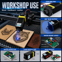 Module laser bleu horizontal ZhonNa 360 degrés 450 nm, système portable, niveau laser, instrument d'analyse et de détection, pièces et accessoires