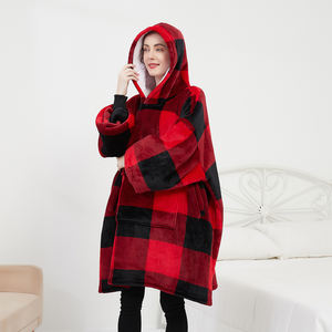 Factory Custom Oversized Christmas Wearable <strong>Cosy</strong> Giant Sherpa Big <strong>Hoodie</strong> <strong>Blanket</strong> Sweatshirts Adult Hooded <strong>Blanket</strong> With Sleeves - Product Image 6
