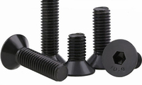 Vis à tête fraisée Allen de qualité 10.9, métrique, à tête plate, à six pans creux, pour machine, M3/M6/M8/M10/M12, finition noire, norme DIN, KEHUI