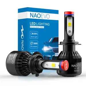 Nao kit com lâmpada de farol automotivo, 80w, k1, h11, led, h4, h7, 9005, hb3, 9006, hb4, sistema de iluminação automático, canbus, para motocicleta/para carro, m8