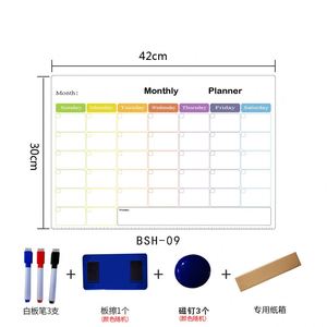 Tableau blanc magnétique pour réfrigérateur, planificateur hebdomadaire et mensuel, tableau blanc pour messages quotidiens et dessins - Product Image 3