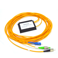 Kotak ABS Pasif Serat Optik FTTH 1*4 1 X 6 1x8 1*32 PLC Splitter dengan Konektor sc Apc Upc