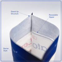 Sachet Doypack Personnalisé avec Fenêtre et Fermeture Zip Refermable pour Emballage de Sachets de Thé et de Compléments Alimentaires