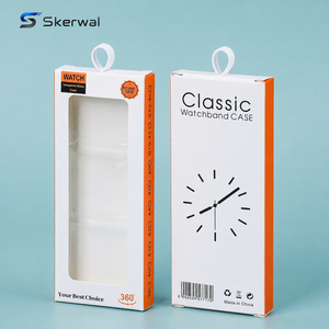 Boîte en papier neutre 3 en 1 pour la vente en gros avec plateau intérieur transparent pour <span class=keywords><strong>Apple</strong></span> <span class=keywords><strong>Watch</strong></span> Huawei Smartwatch, boîte d'emballage - Product Image 1