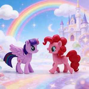 Set di Giocattoli in Plastica per Bambini con Sei Personaggi Principali: Twilight Sparkle, Rainbow Dash, Pinkie Pie, Fluttershy - Product Image 6