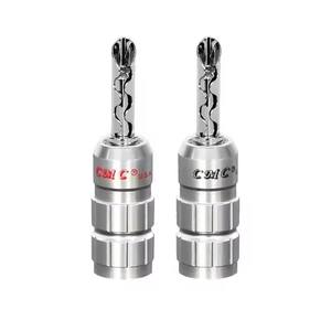 HIFI Haut-Parleur Fiche Banane Connecteur Rouge Cuivre Banane <span class=keywords><strong>Jack</strong></span> Mâle <span class=keywords><strong>Prise</strong></span> Vis <span class=keywords><strong>Fil</strong></span> <span class=keywords><strong>Adaptateur</strong></span> Pour Audio Vidéo Câble Connecteur - Product Image 3