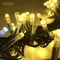 Guirlandes lumineuses de Noël LED pour l'extérieur, étanches, lumières féériques scintillantes, prise, arbre, décoration de classe, mariage, 10 m, vert, blanc chaud