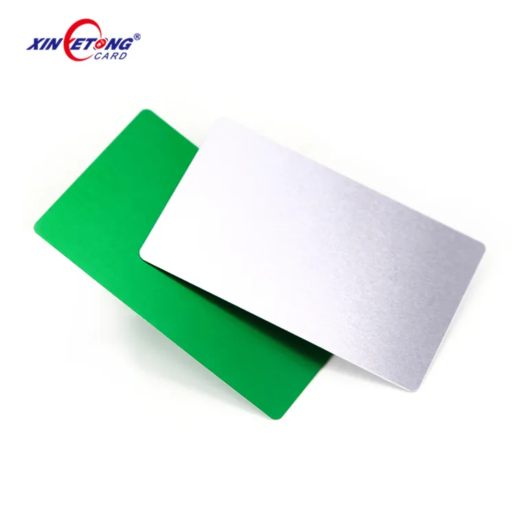 Laser Engrave Raw Material Backside Opaque Blank Aluminum Metal Plate Cards 0.3/0.4/0.8mm Thickness Customizable Size&Color