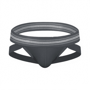 กางเกงในผู้ชายผ้าฝ้ายสีดำมีสายรัดเอว3.2ซม. ลายทางกางเกงในเกย์สีเทากางเกงในและกางเกงบ็อกเซอร์ - Product Image 2