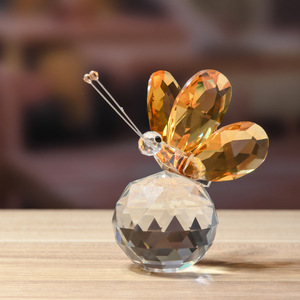 Decoración de Mariposa de Cristal, Adorno de Escritorio de Estilo Moderno, Regalo de Inauguración de Casa, Artesanía de Cristal - Product Image 3